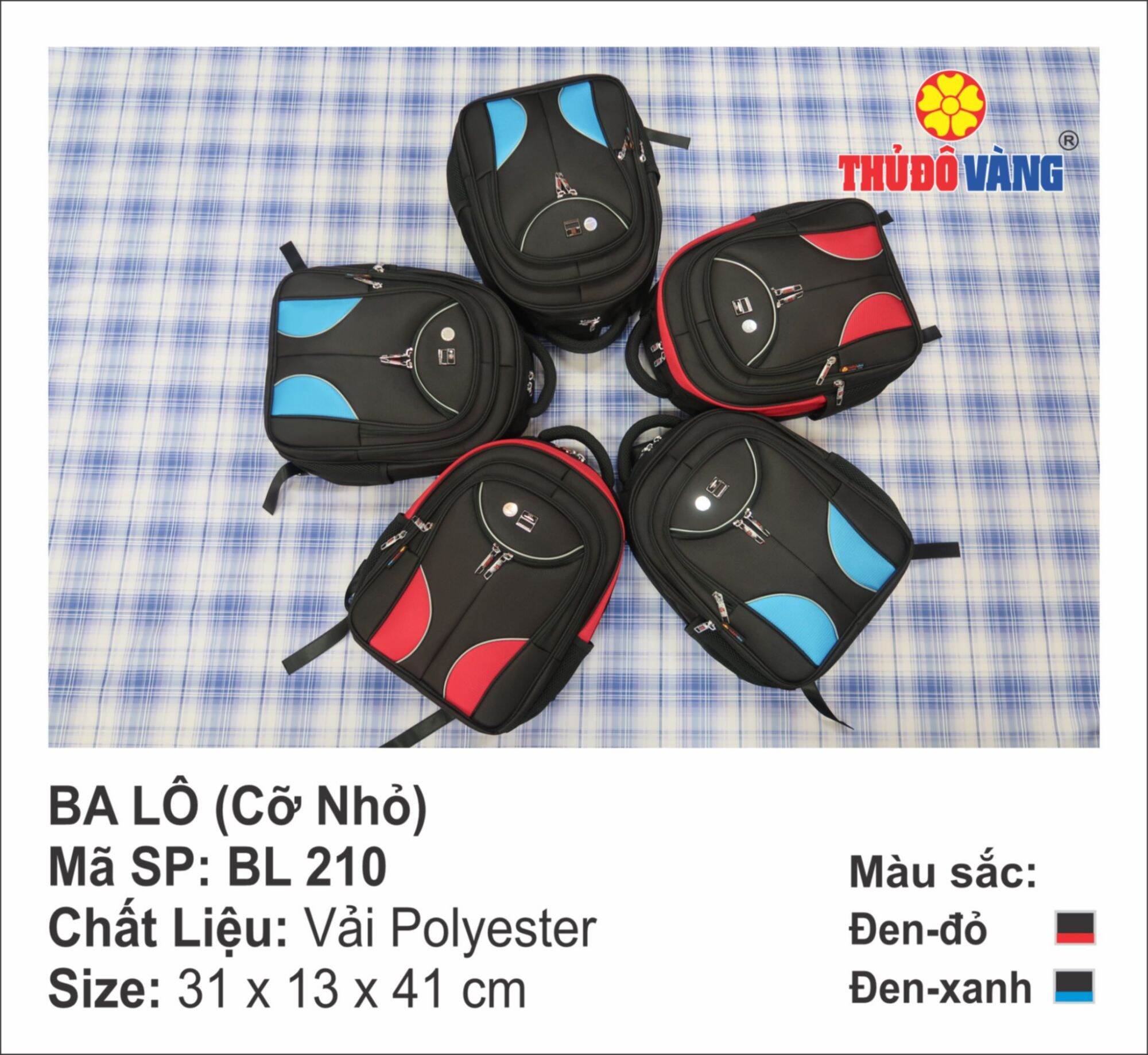 Balo đựng laptop Thủ Đô Vàng ( cỡ nhỏ) --- Mã SP: BL110