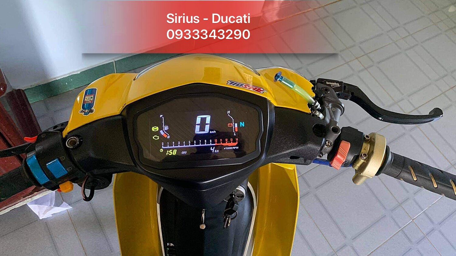 Trọn Bộ Bợ Cổ Sirius Chế Đồng Hồ Ducati