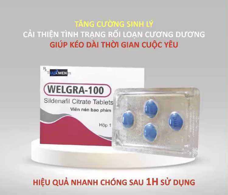 Viên uống tăng cường sinh lý Best Life Welgra - 100 cải thiện tình trạng yếu sinh lý rối loạn cương dương hộp 4 viên