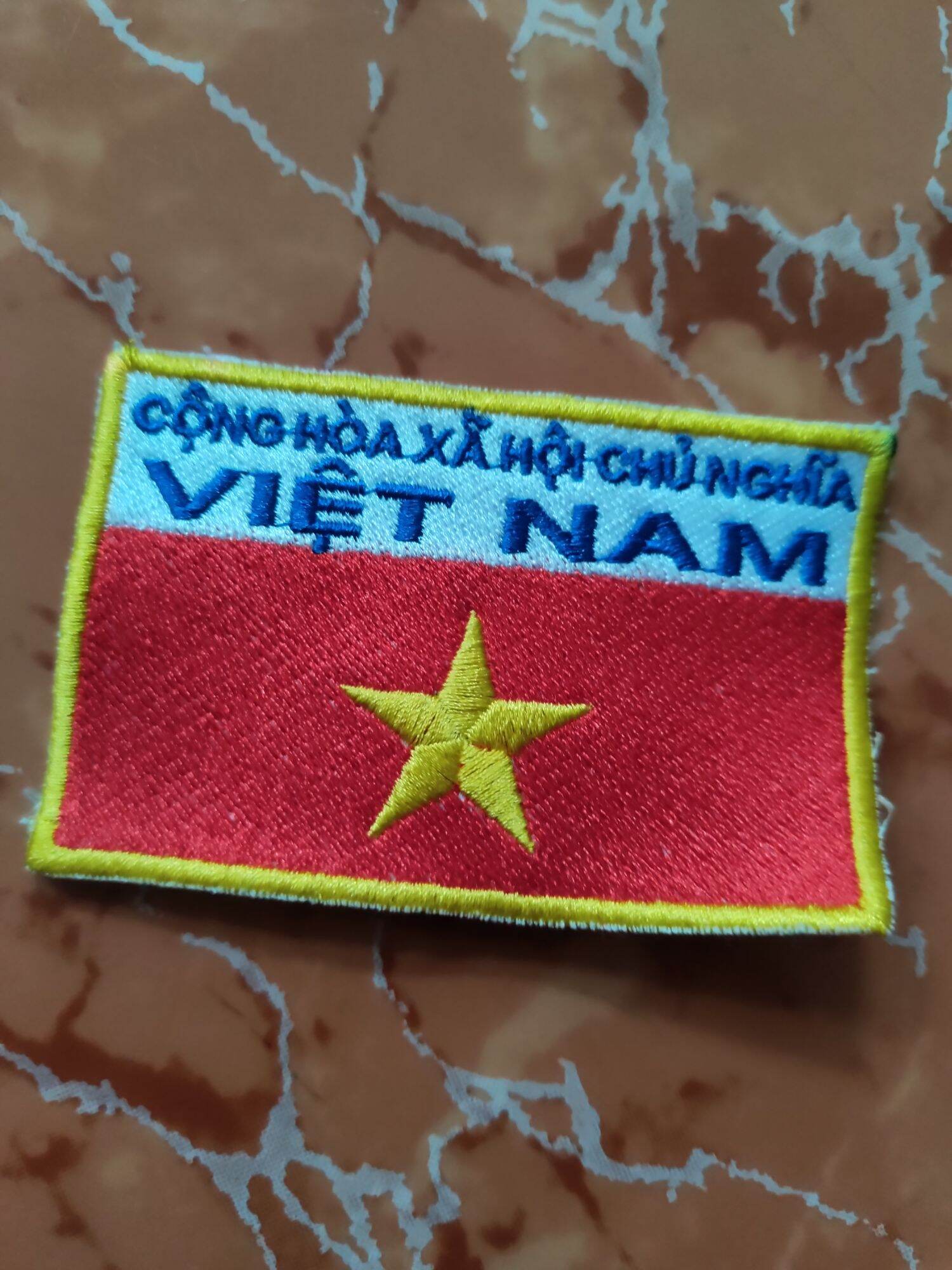 patch sticker cờ vải Việt Nam, cờ đỏ sao vàng
