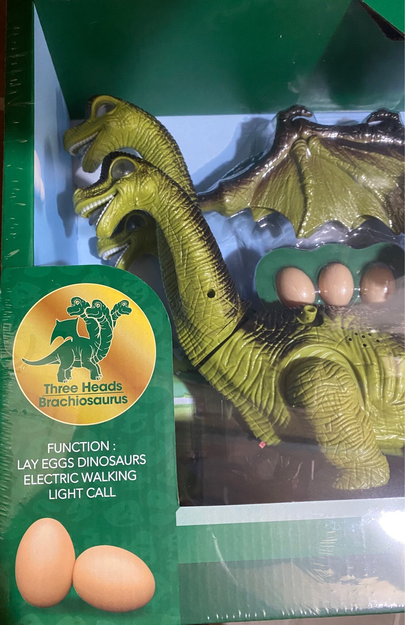 Khủng Long 3 đầu, đẻ trứng -Pin, - HUNTERSON TOYS