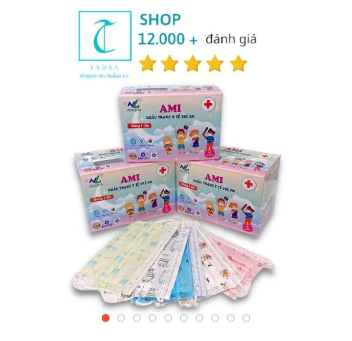khẩu trang trẻ em Ami hàng cao cấp (50 cái/hộp)