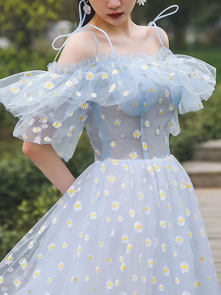 🌼 Vải voan lưới thêu hoa cúc 🌼