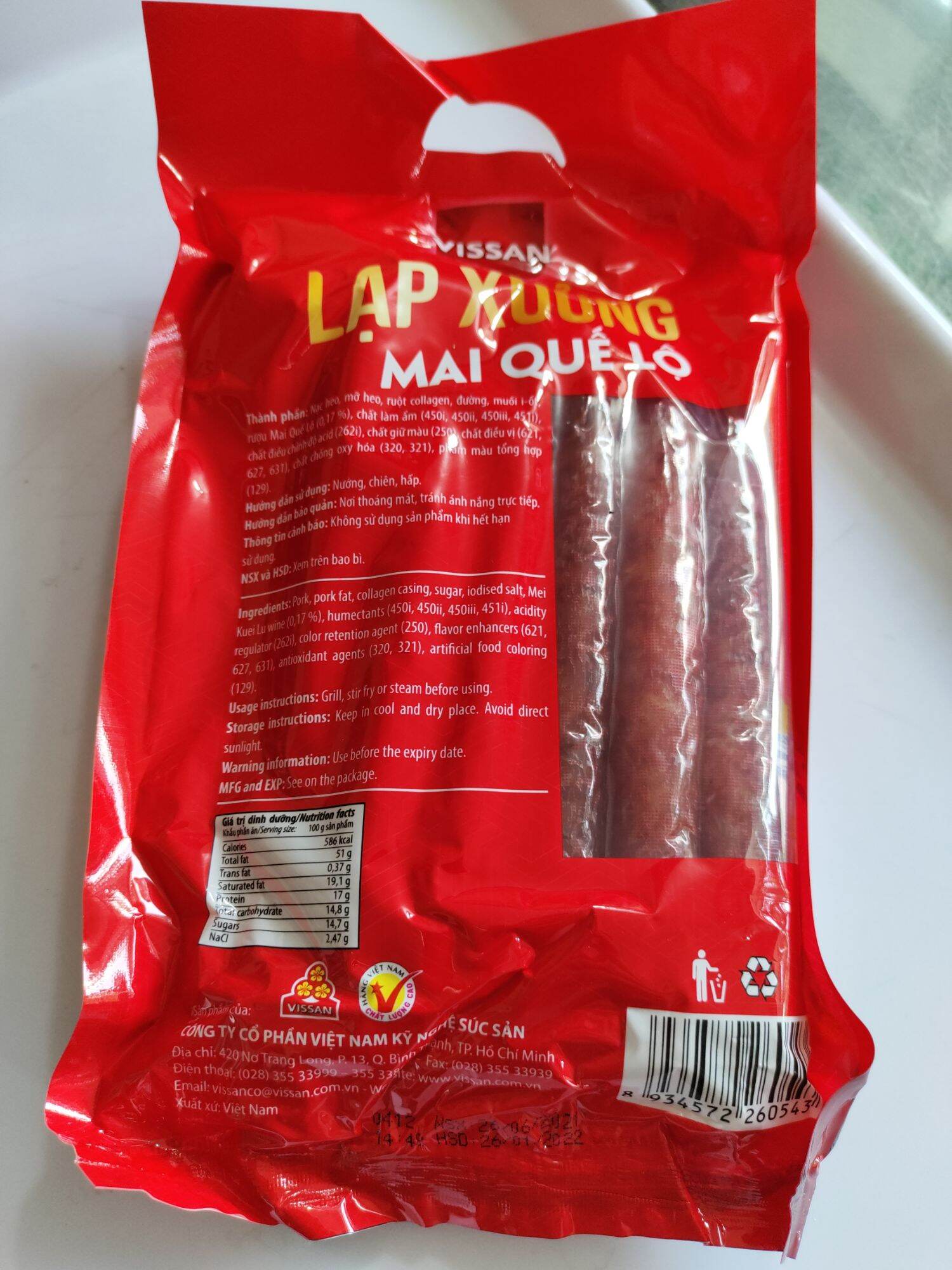 Lạp Xưởng Mai Quế Lộ 500g | VisSan