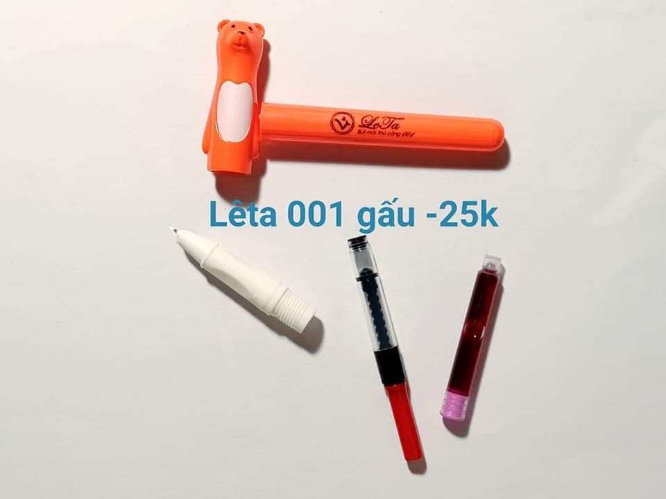 Bút lêta 001 ⚡ SIÊU DỄ THƯƠNG ⚡ bút gấu cho học sinh lớp 1 trở lên, nhiều màu sắc