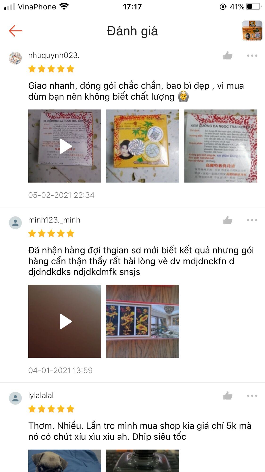 Kem sâm vàng Thái Lan loại 1- hàng 2 tem