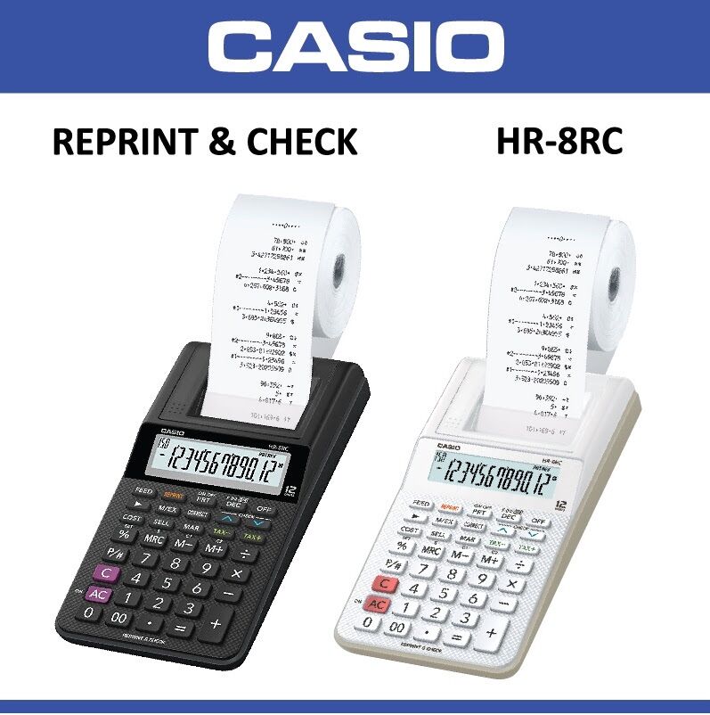 Máy tính in giấy Casio HR-8RC Chính Hãng