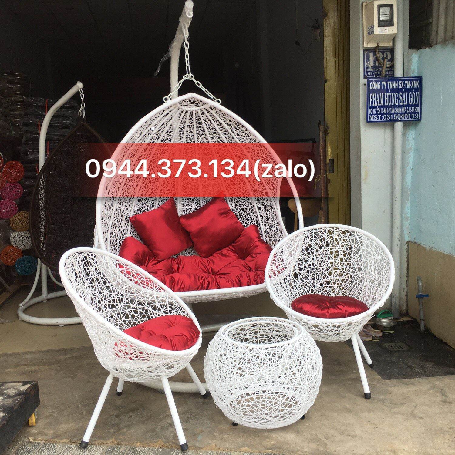 xích đu thư giãn ban công sân vườn