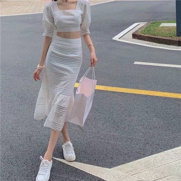 Set váy croptop