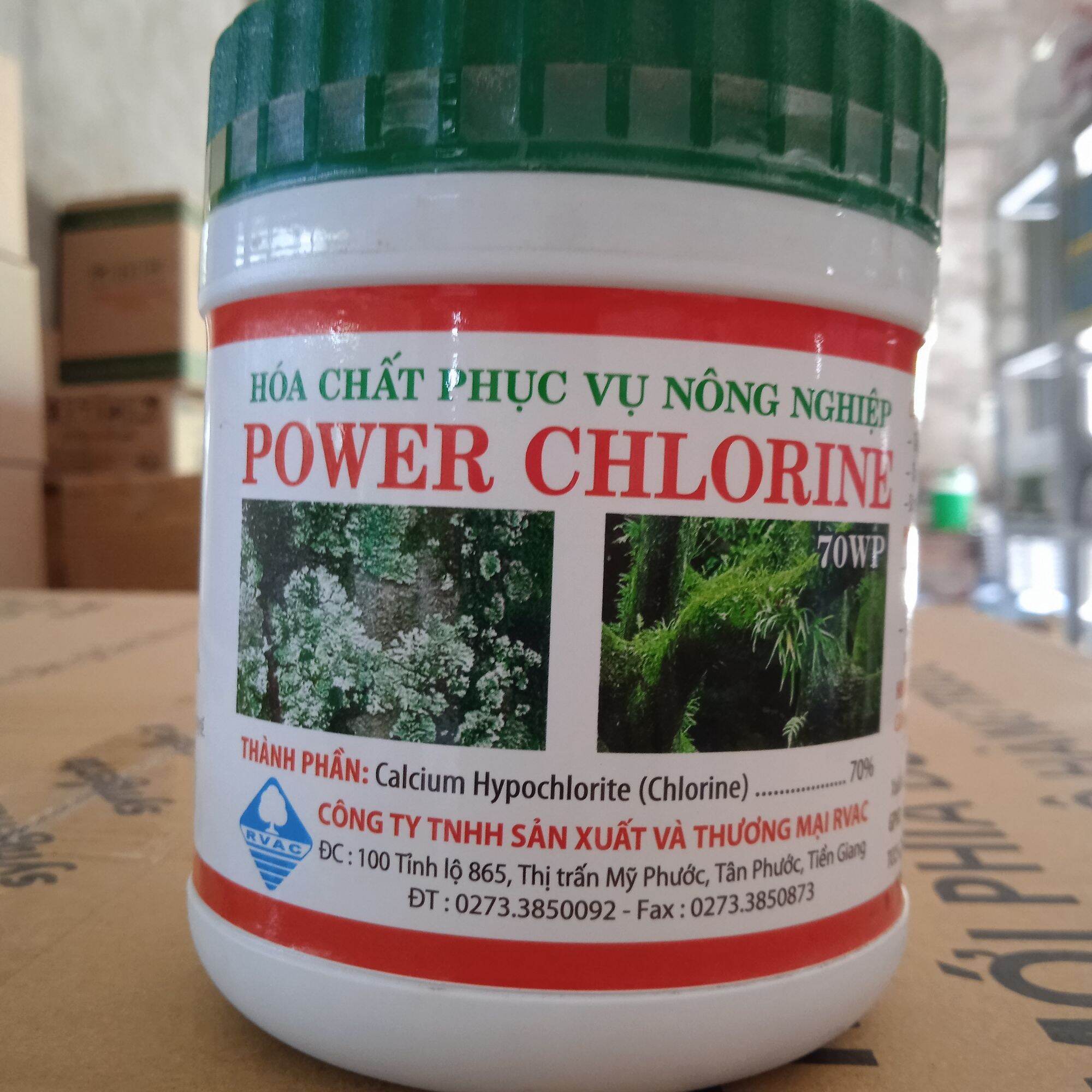 Power Chlorine 300gr Thuốc diệt trừ rong rêu, địa y, bồ hóng, bám vào vỏ cây cảnh, cây kiểng, đường đi, tường, chuồng trại