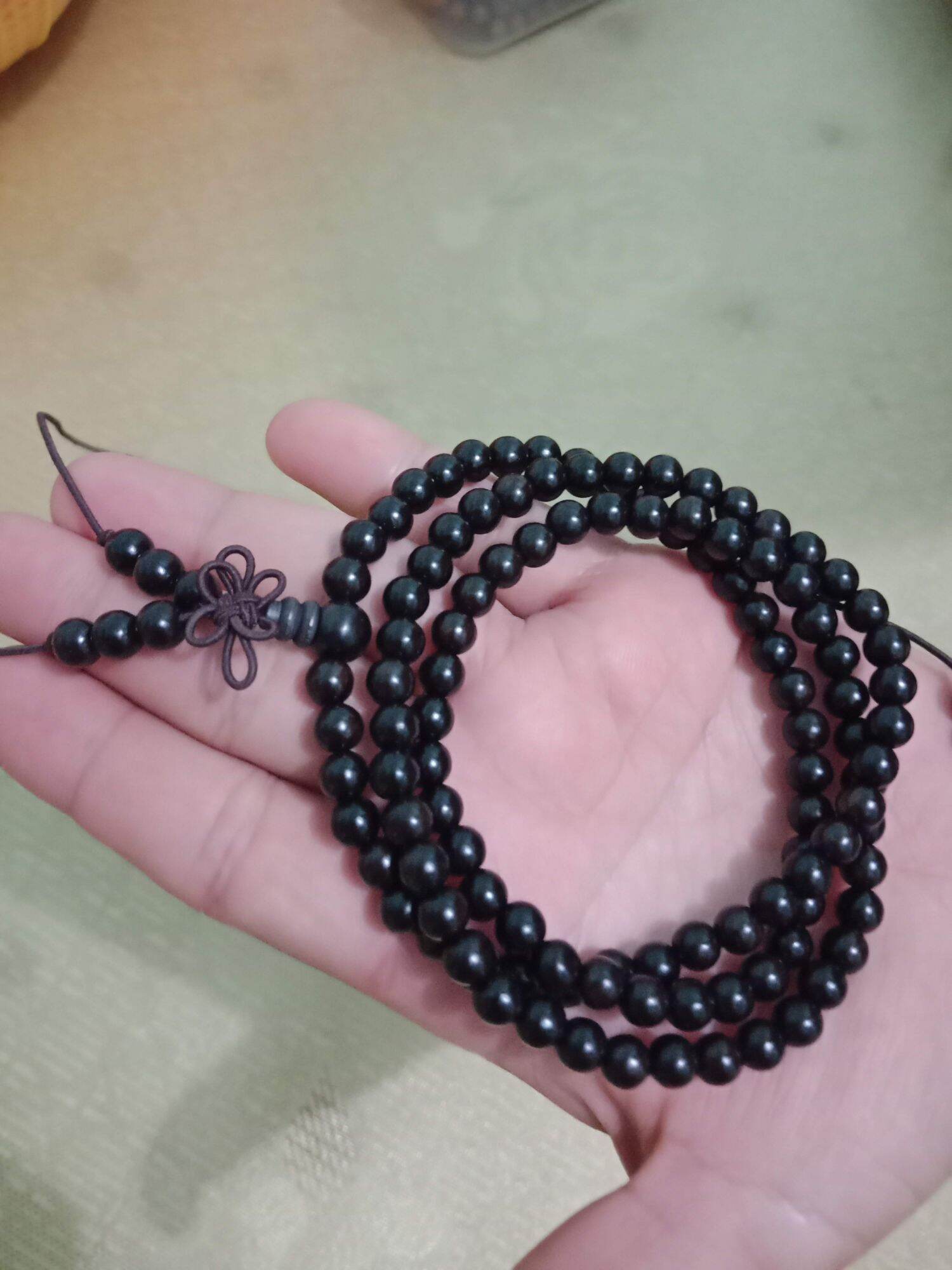 tràng 108 hạt gỗ mun sừng