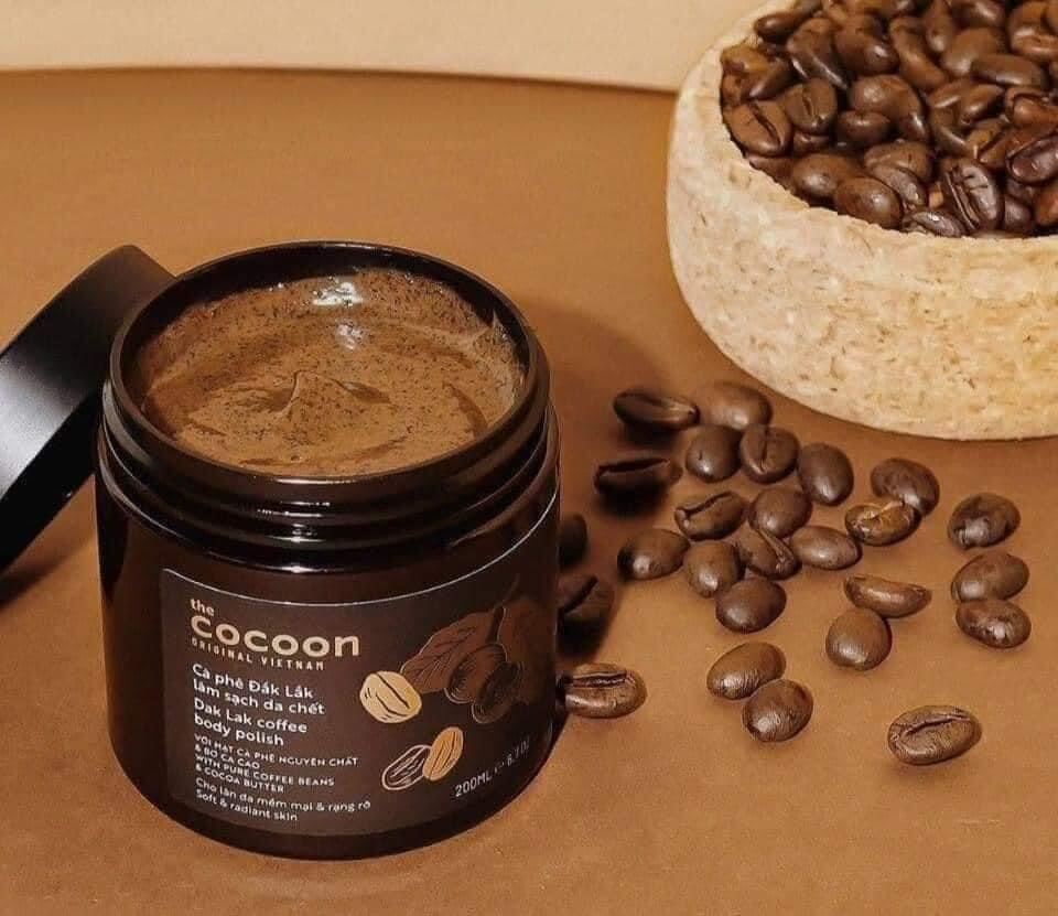 Tẩy tế bào chết cà phê cocon sạch ,mịn ,trắng da