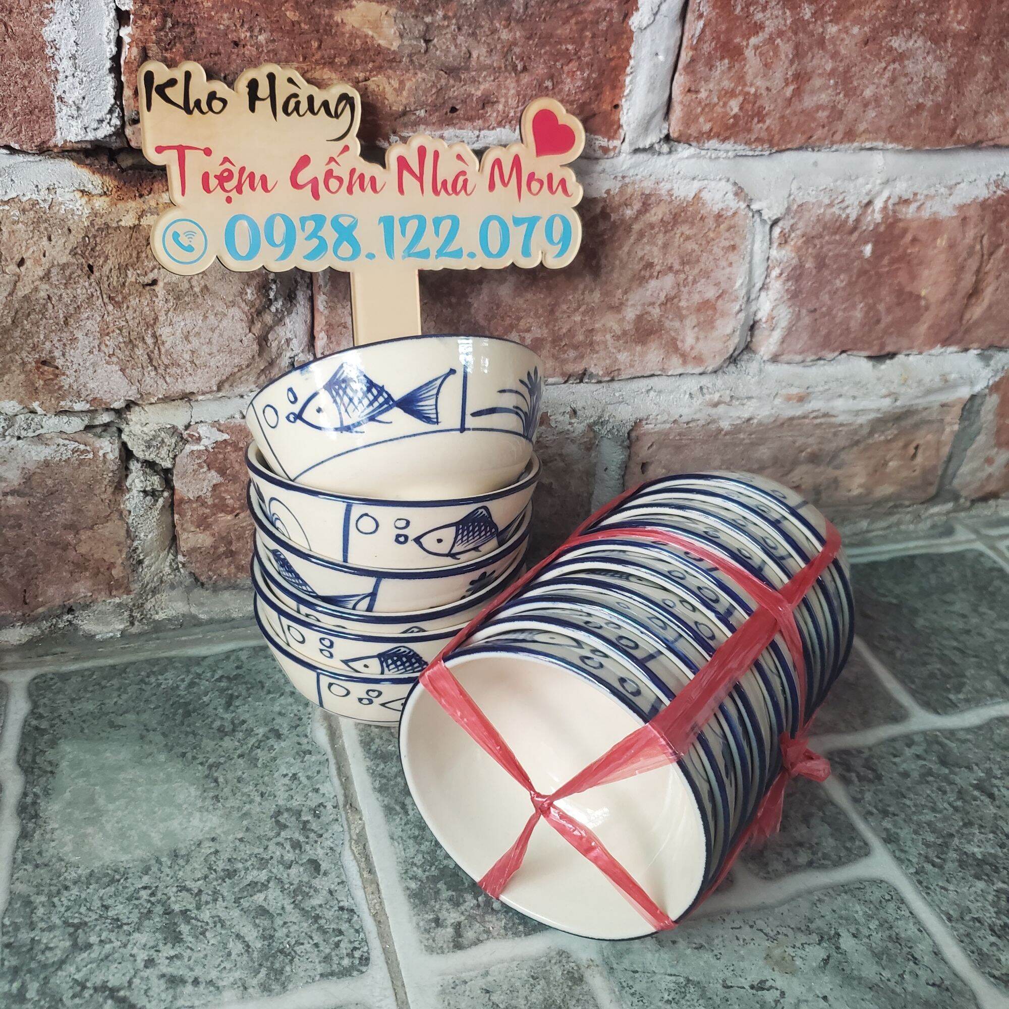 COMBO 5 CÁI - 10 CÁI CHÉN CƠM MẪU CON CÁ THỦ CÔNG CAO CẤP
