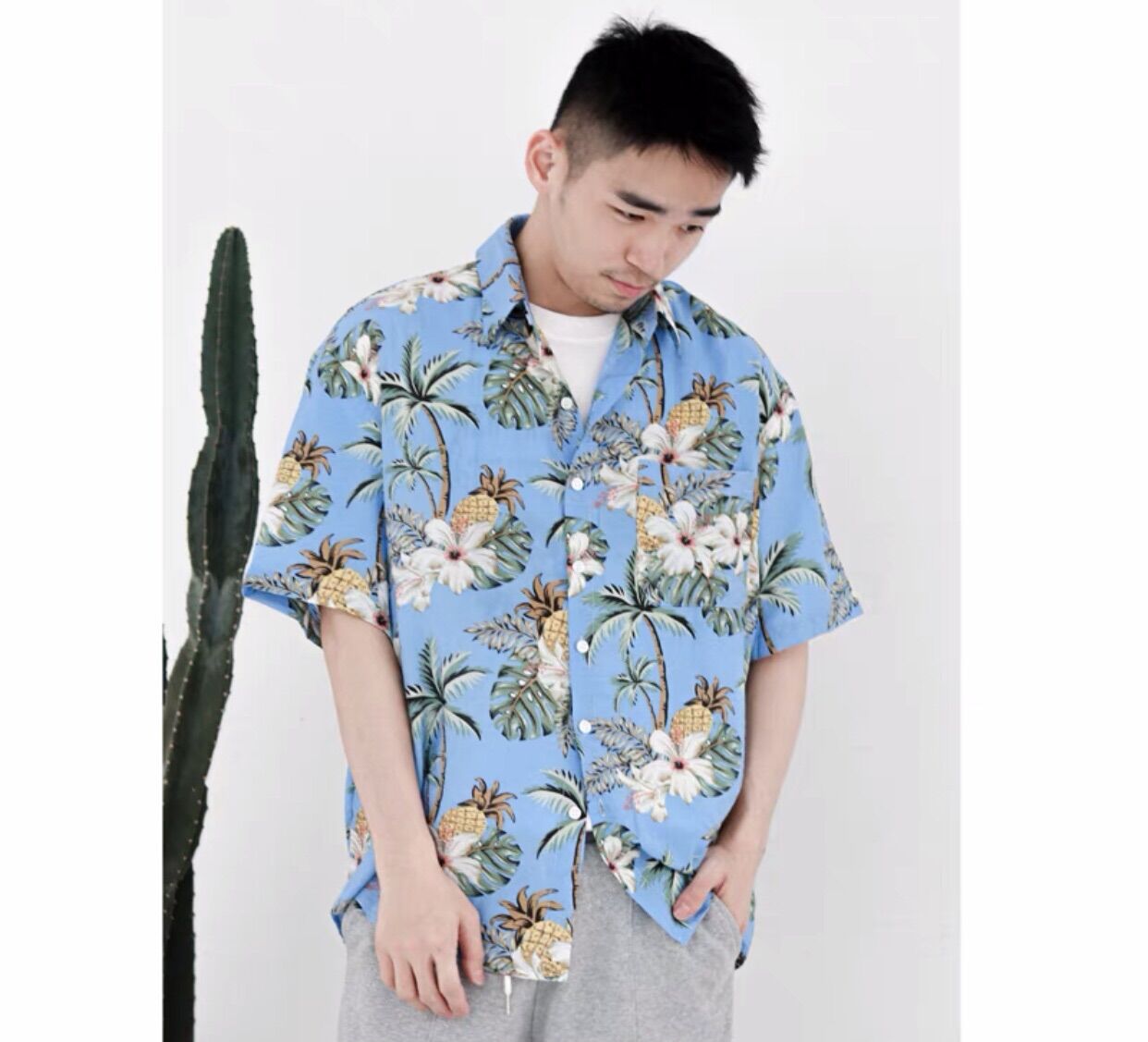 Sơ mi hoạ tiết đi biển