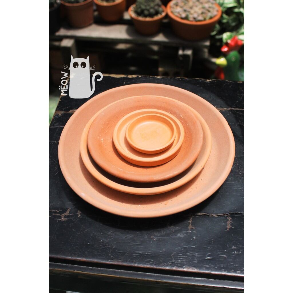 Dĩa lót chậu đất nung nhiều size