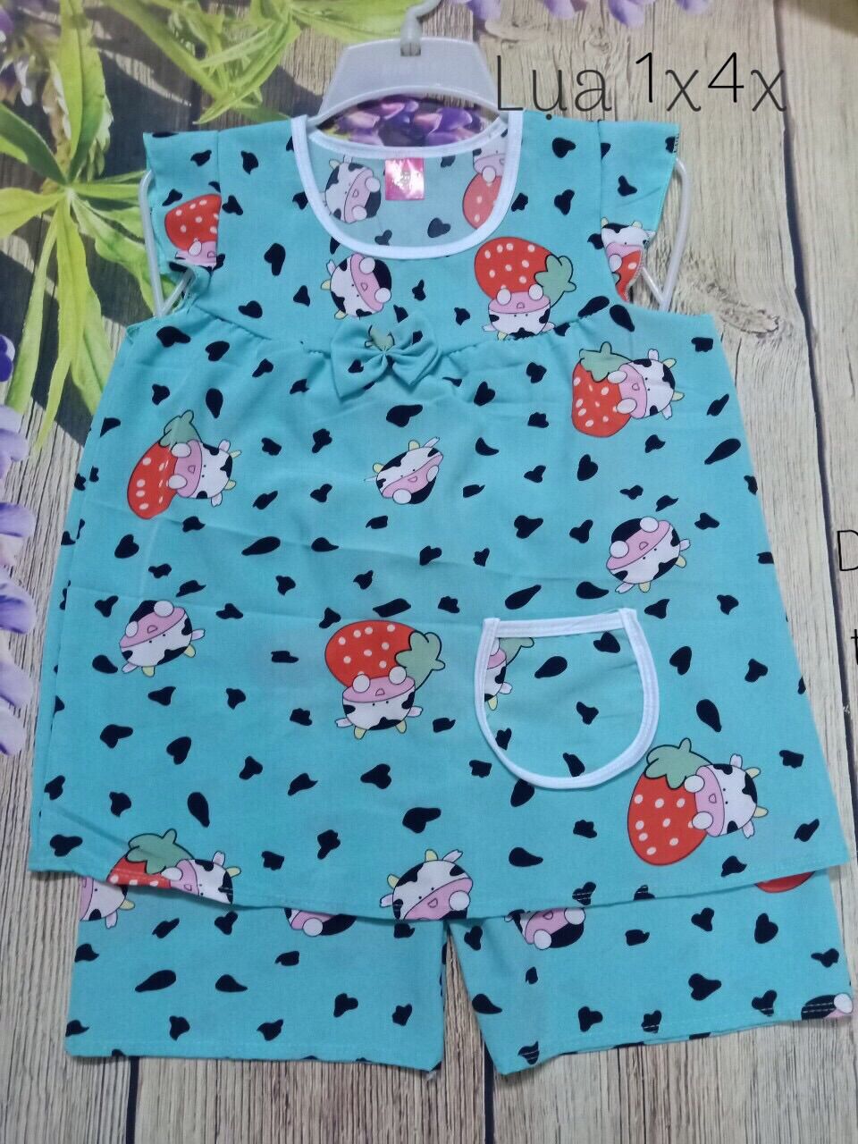 (Hcm) BỘ LỤA CHO BÉ GÁI SIZE LỚN 25-35 KG( NGẪU NHIÊN)