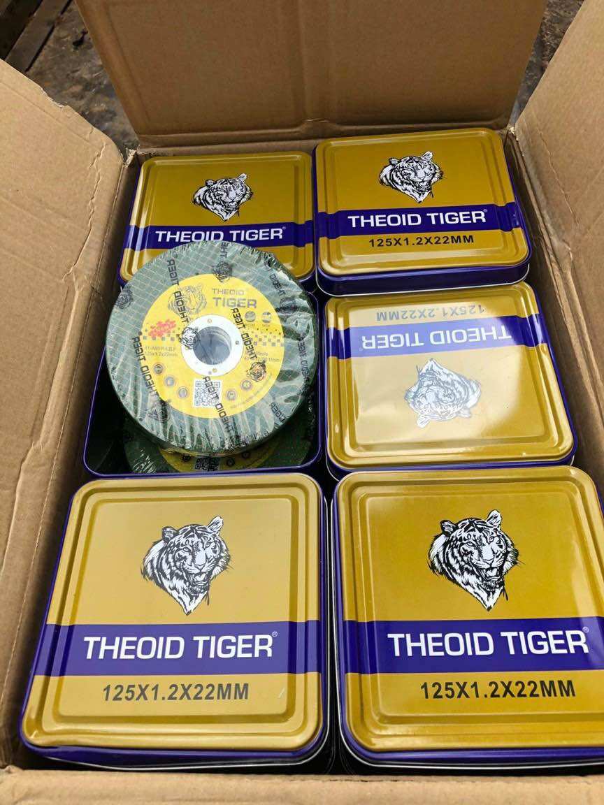 Đá cắt cắt tiger 125mm. Đá cắt sắt tiger 1 tấc 2 ( 125x1.2x22mm)
