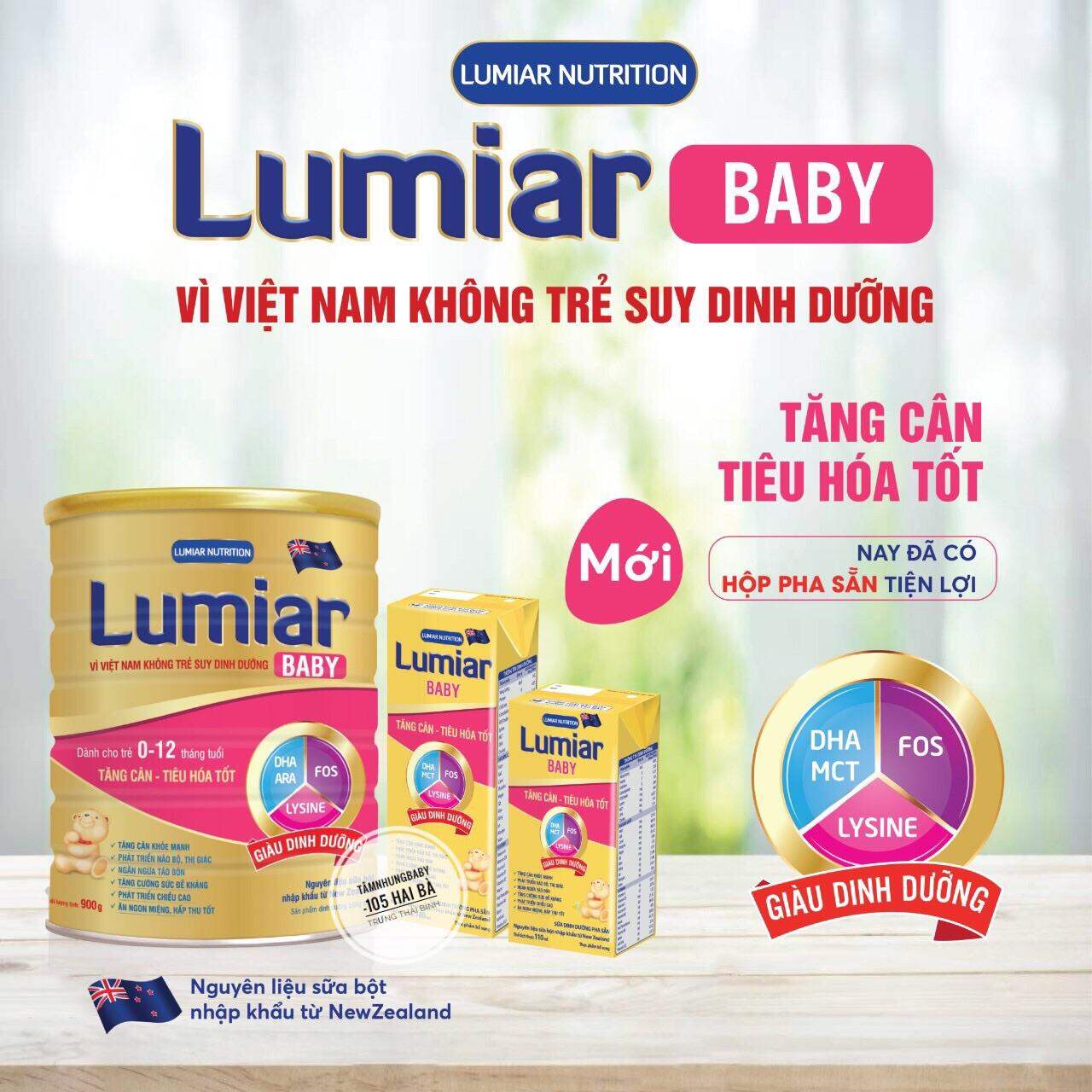 Sữa bột pha sẵn Lumiar Baby cho trẻ từ 6 tháng tuổi 110ml