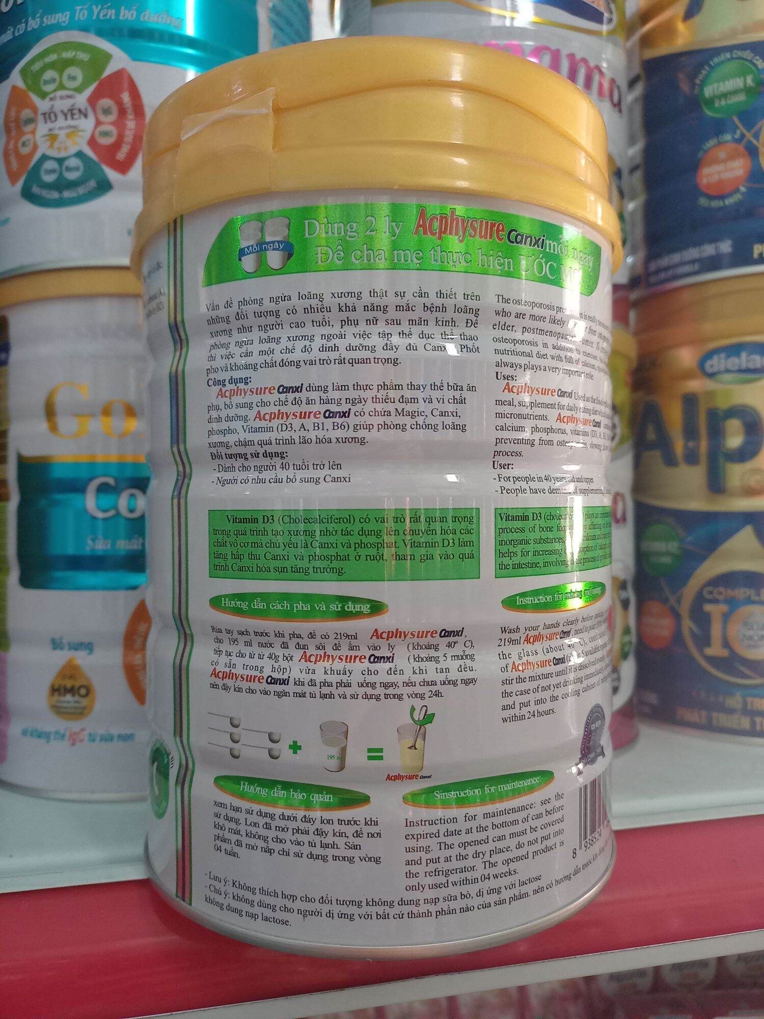 Sữa Bột Dinh Dưỡng Acphysure Canxi 850G