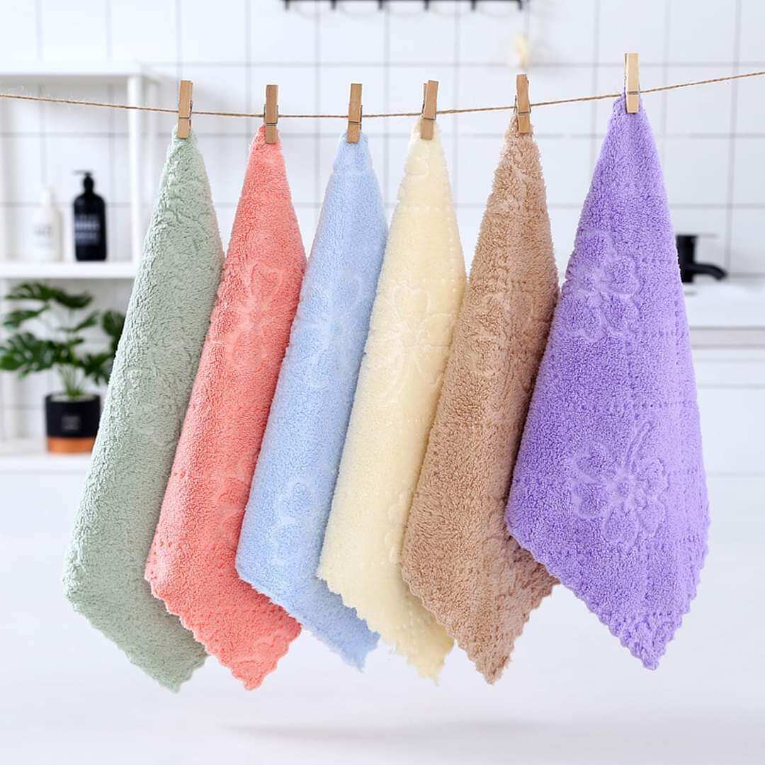Combo 5 khăn vuông sieu mềm làm khăn mặt hay khăn lau siêu mềm mại thấm hút tốt