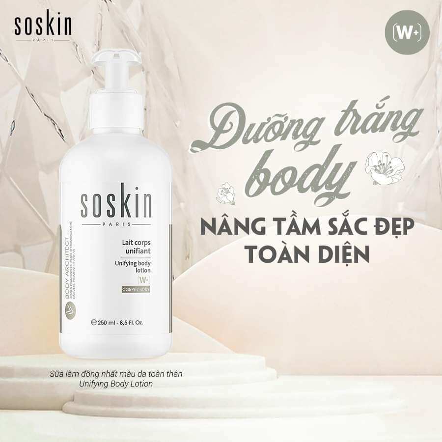 KEM dưỡng trắng body Soskin Unifying Body Lotion