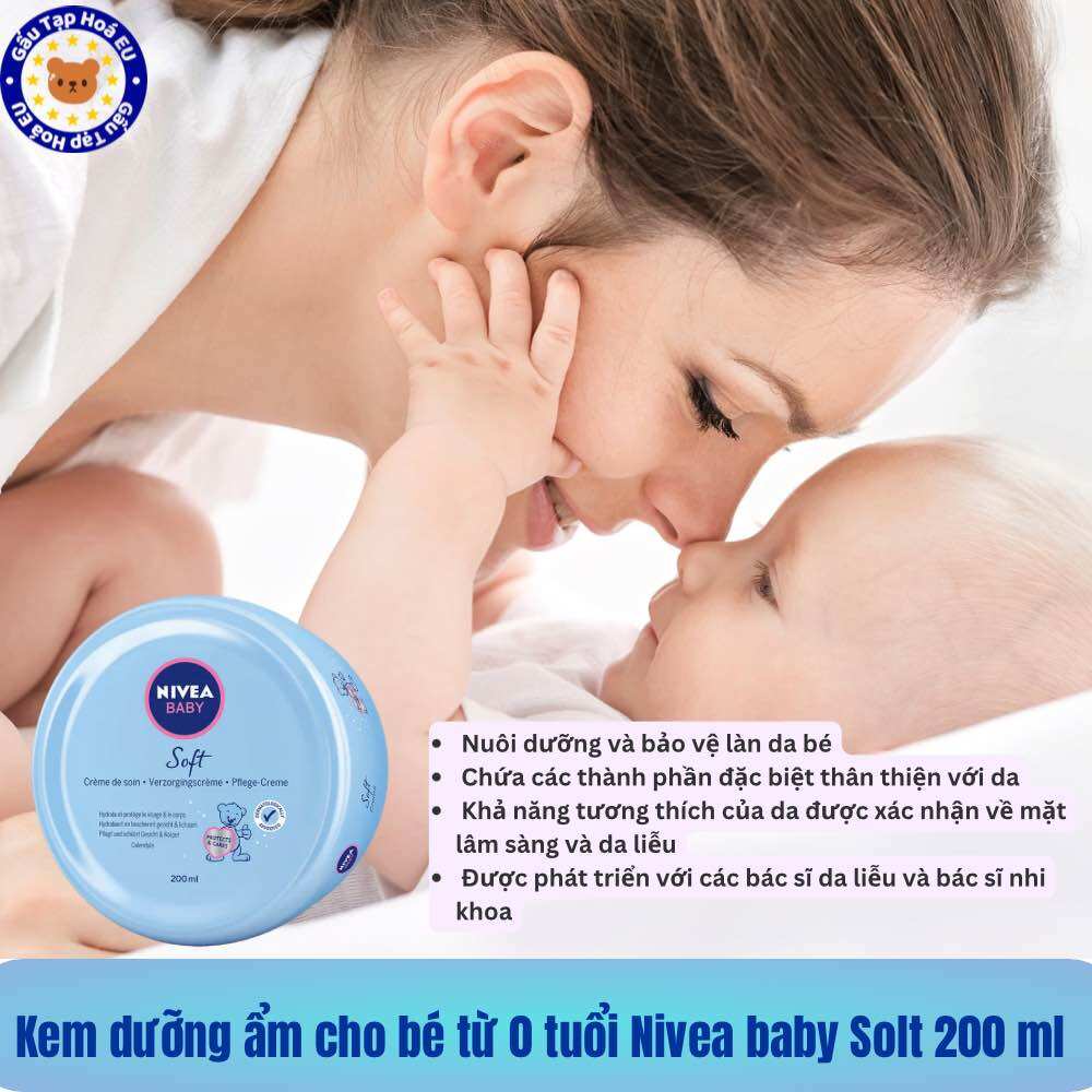 Kem Dưỡng Da Nivea Baby Soft Creme 200ml [ Đức]