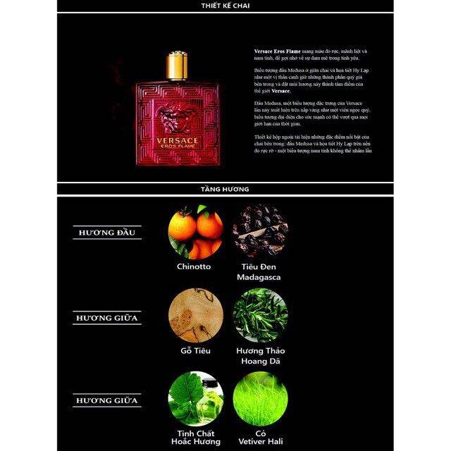 Nước Hoa Versace đỏ  100ml Hàng Chính Hãng