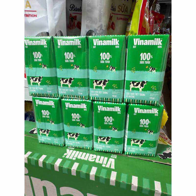 Sữa tươi tiệt trùng 100% vinamil có đường