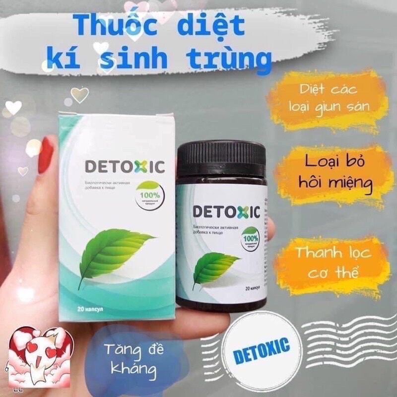 Viên uống thải độc detoxic nội địa nga chính hãng, diệt ký sinh trùng, loại khỏi hôi miệng, ổn định đường tiêu hóa