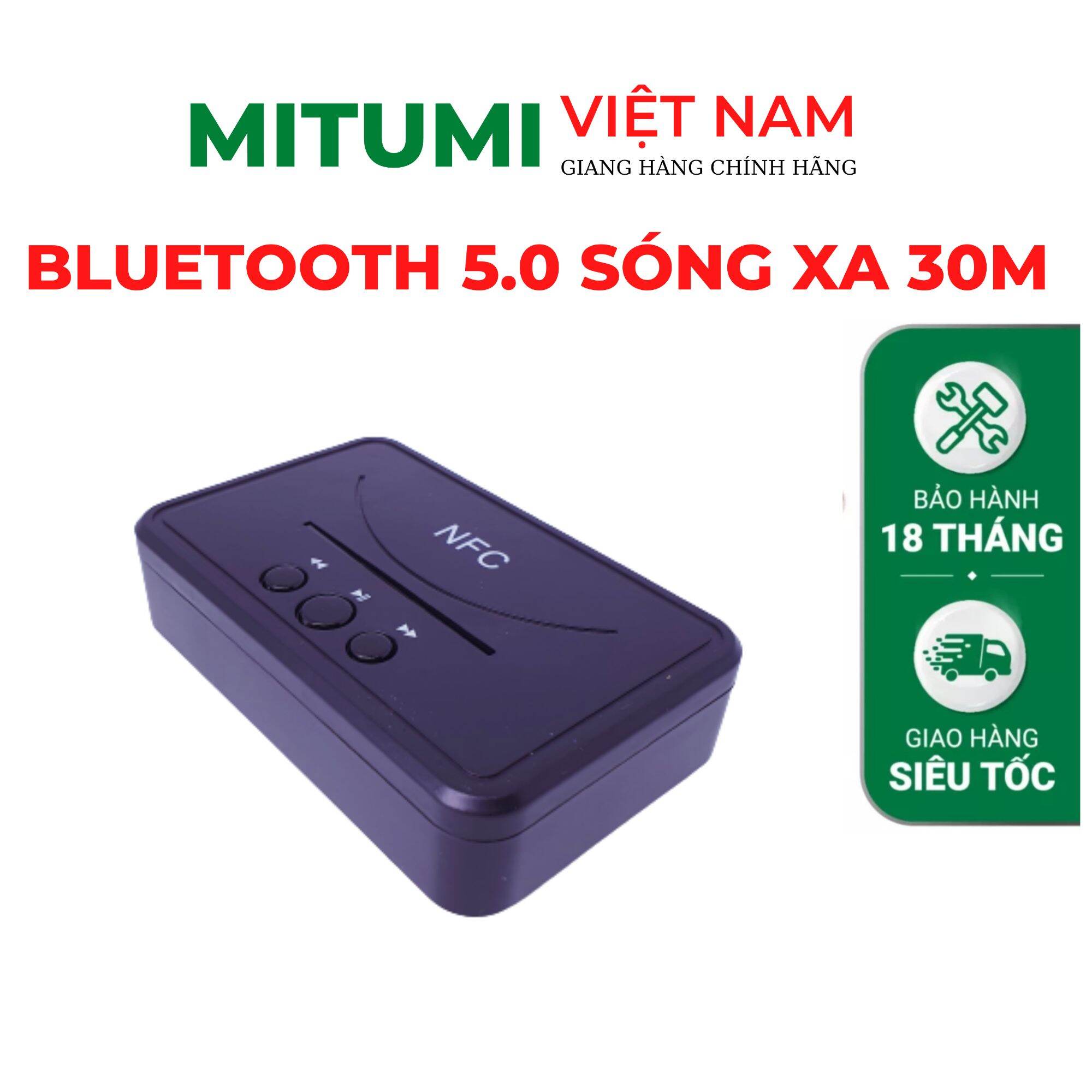 Bluetooth Audio 5.0 Sóng xa 30m - âm thanh chất lượng cao