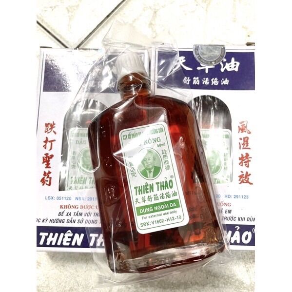 DẦU NÓNG THIÊN THẢO CHAI THUỶ TINH 50ML