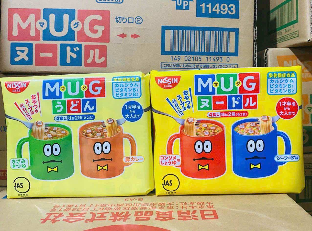 MÌ MUG NISSIN NHẬT BẢN CHO BÉ 12M MẪU MỚI GÓI 96GR
