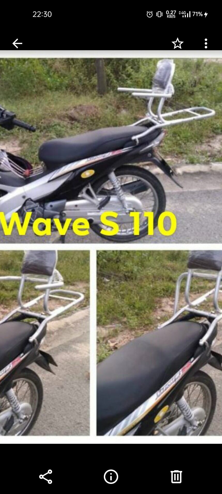 BAGA PHƯỢT lắp cho xe Wave S 110