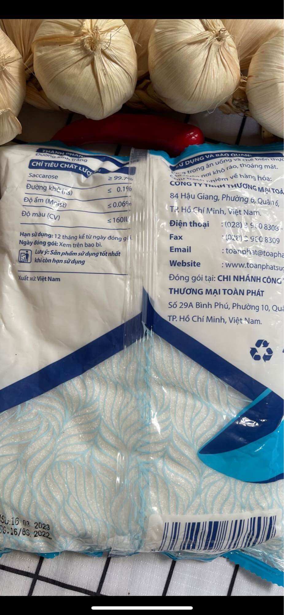 ĐƯỜNG TRẮNG TOÀN PHÁT 1KG