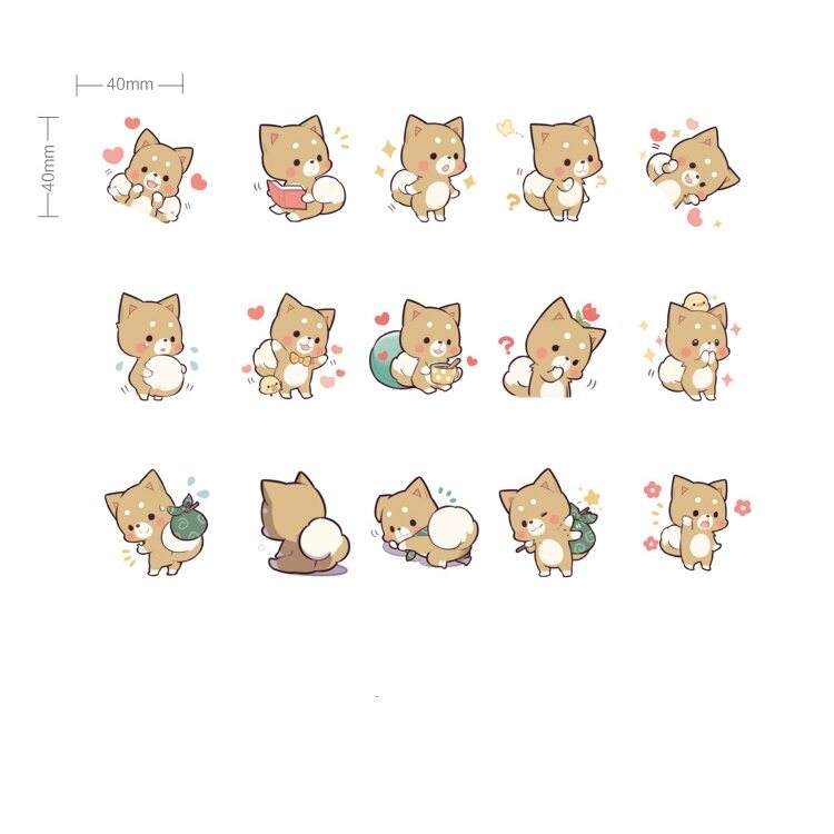 Hộp 45 hình dán sticker hoạt hình