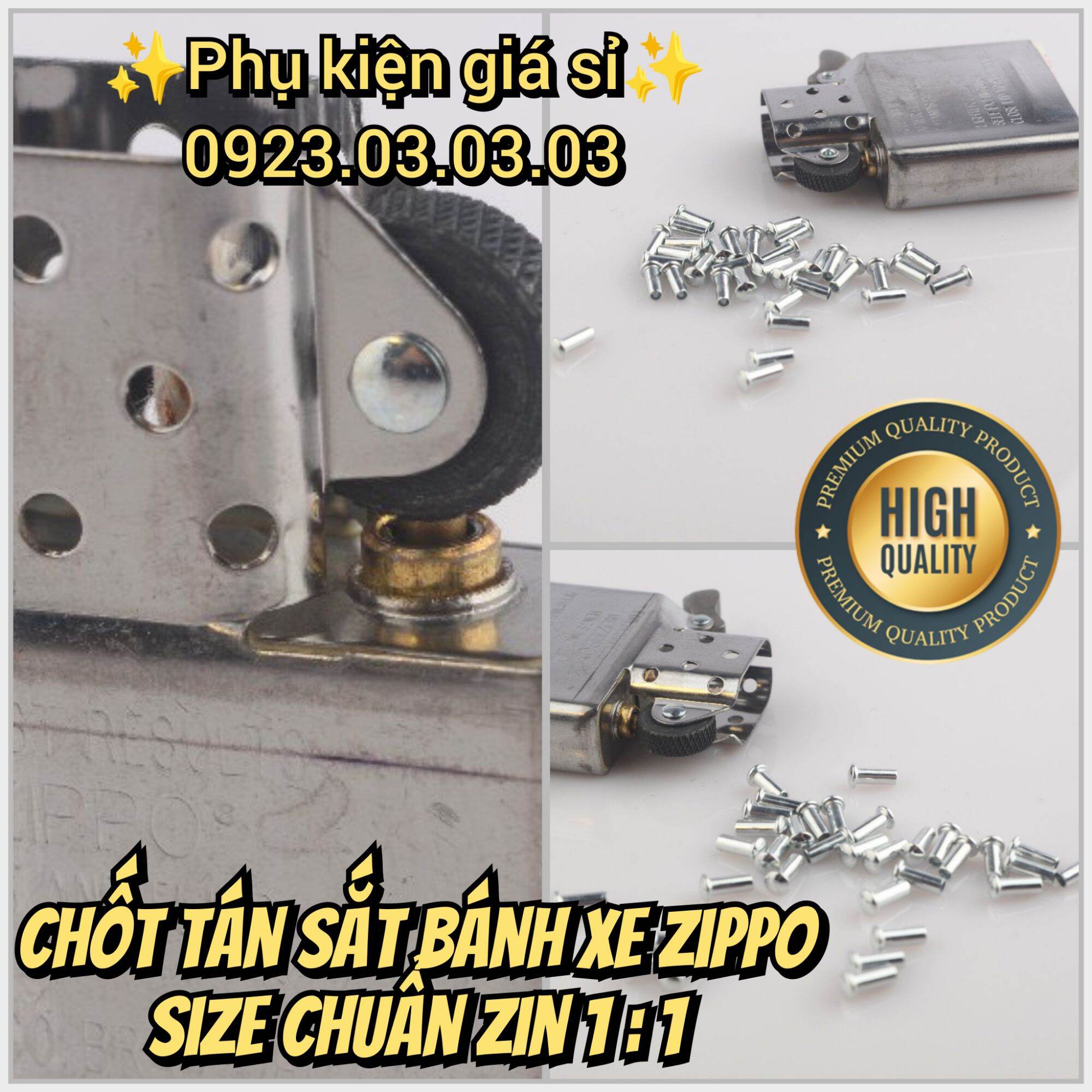 Tán sắt bánh xe zin Zippo, chuẩn size như hãng