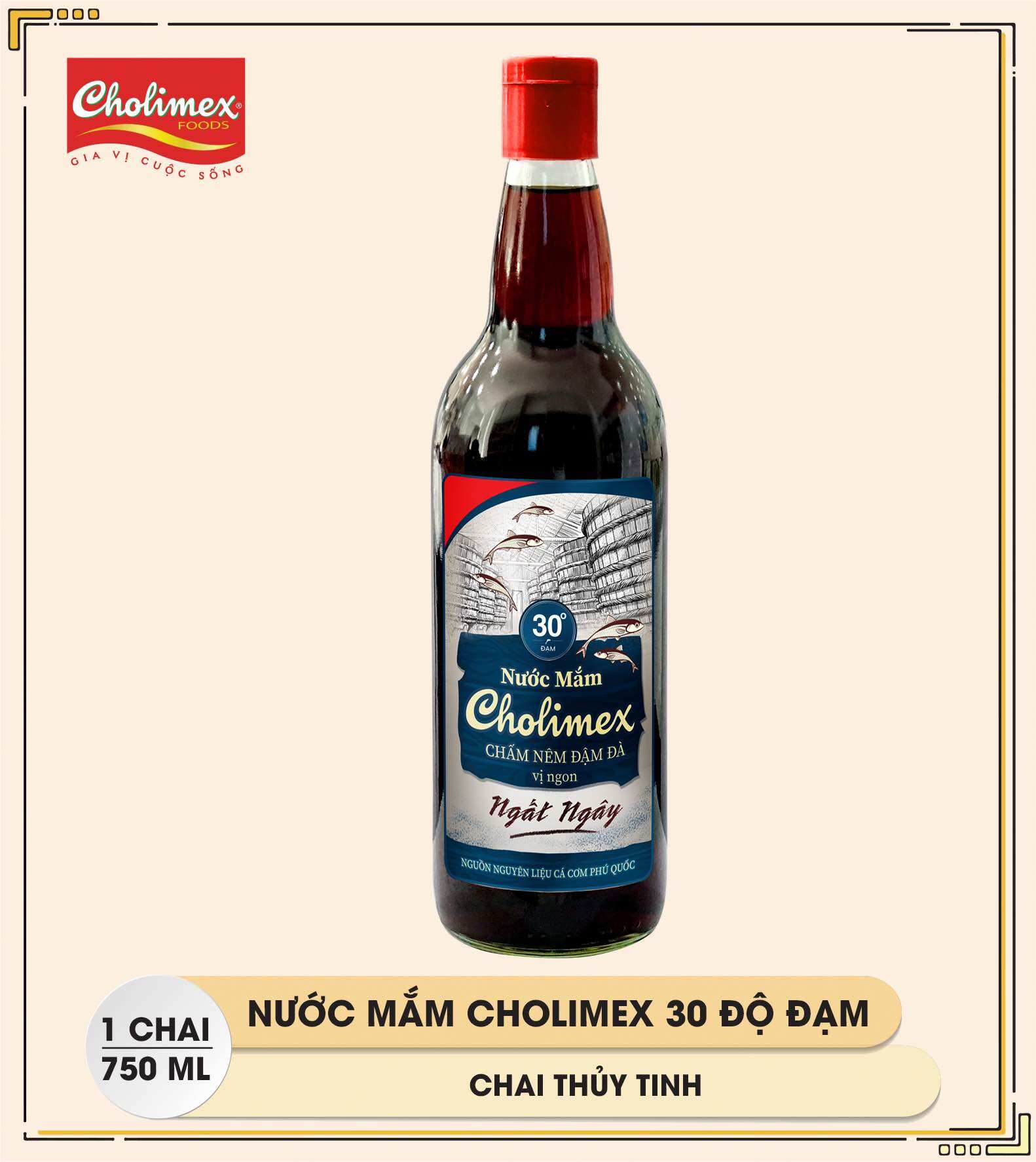 Nước mắm cholimex 30 độ đạm - 750ml