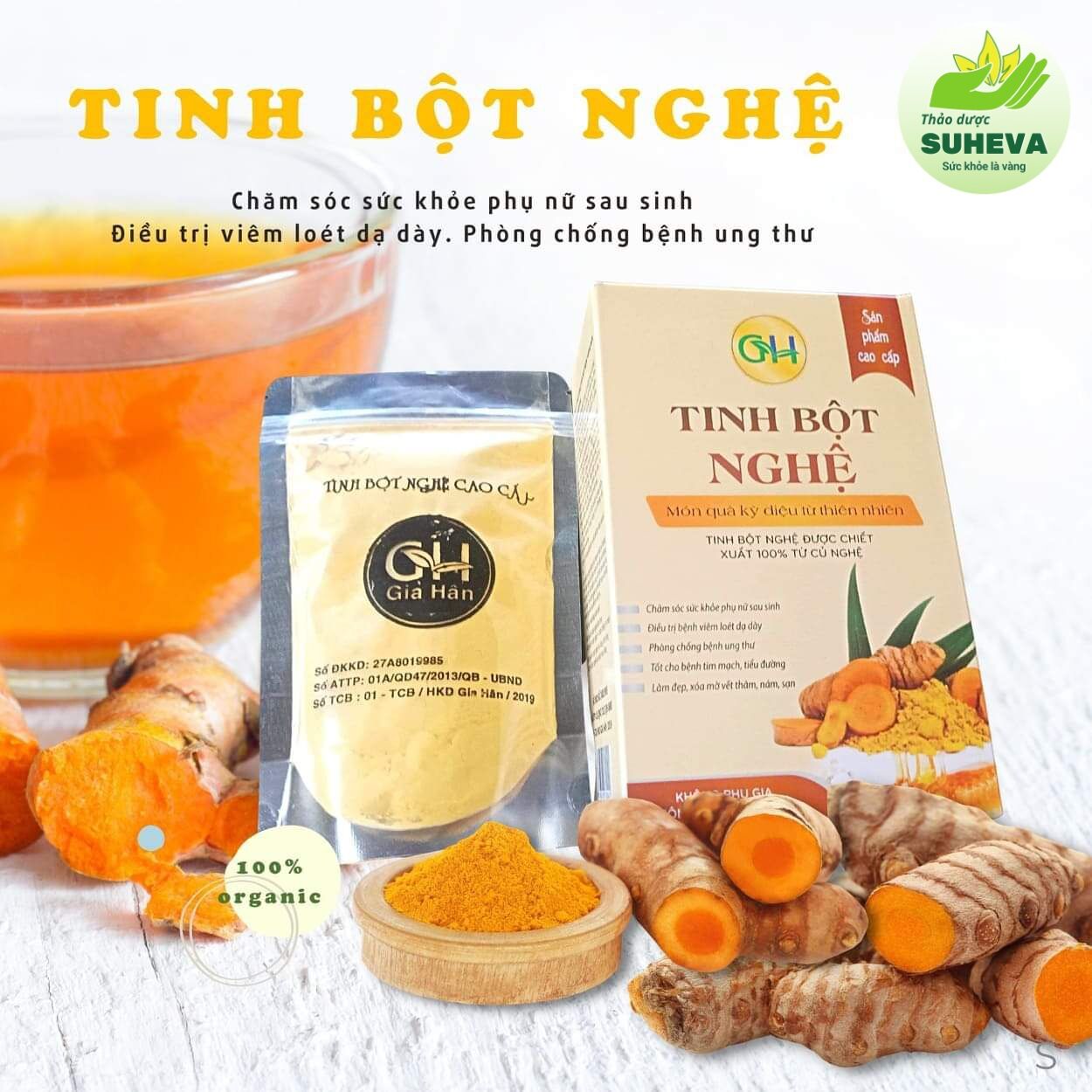 Tinh bột nghệ nguyên chất 250g