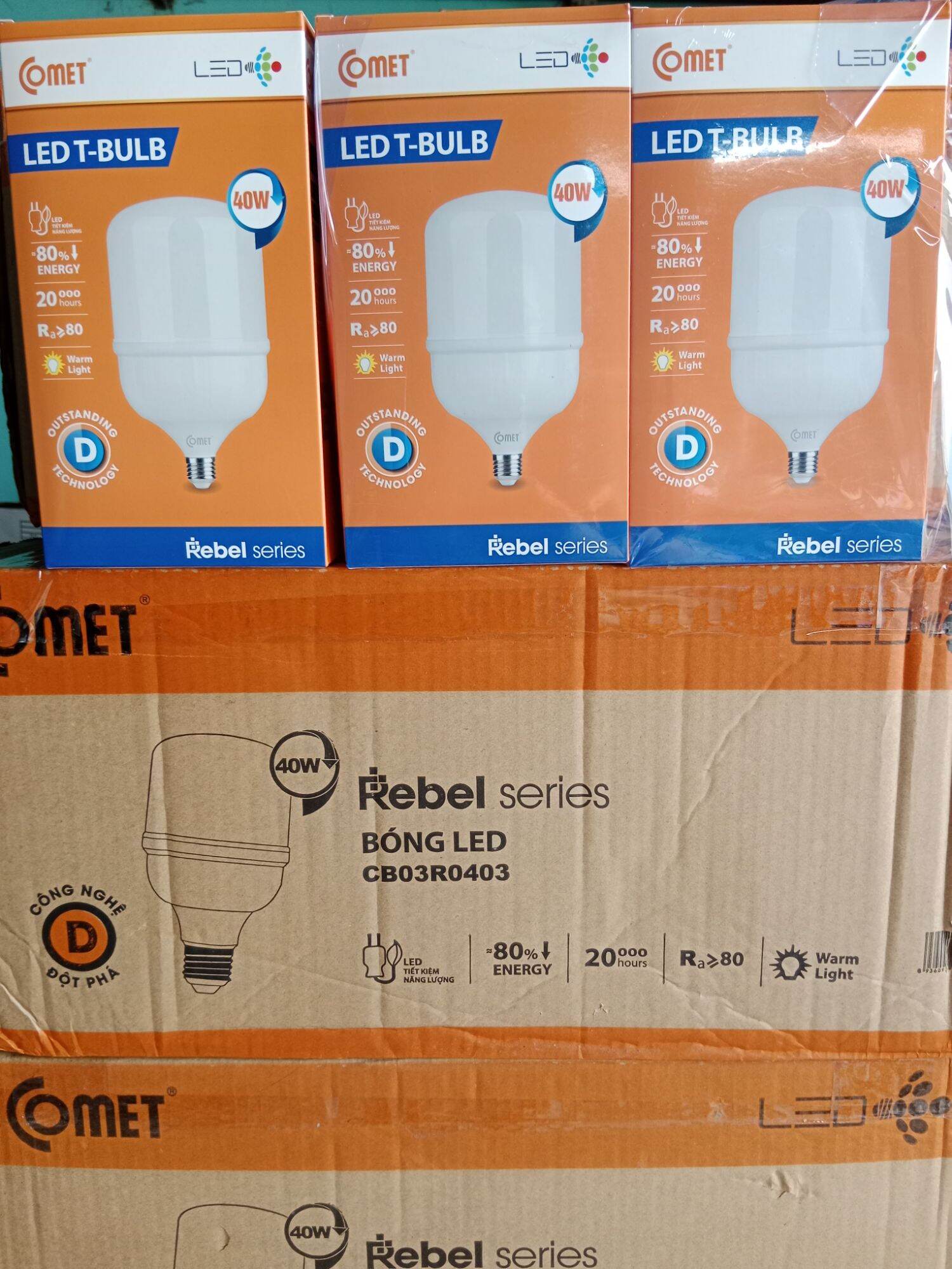 Bóng đèn led comet cb03r0403 ánh sáng vàng 40w