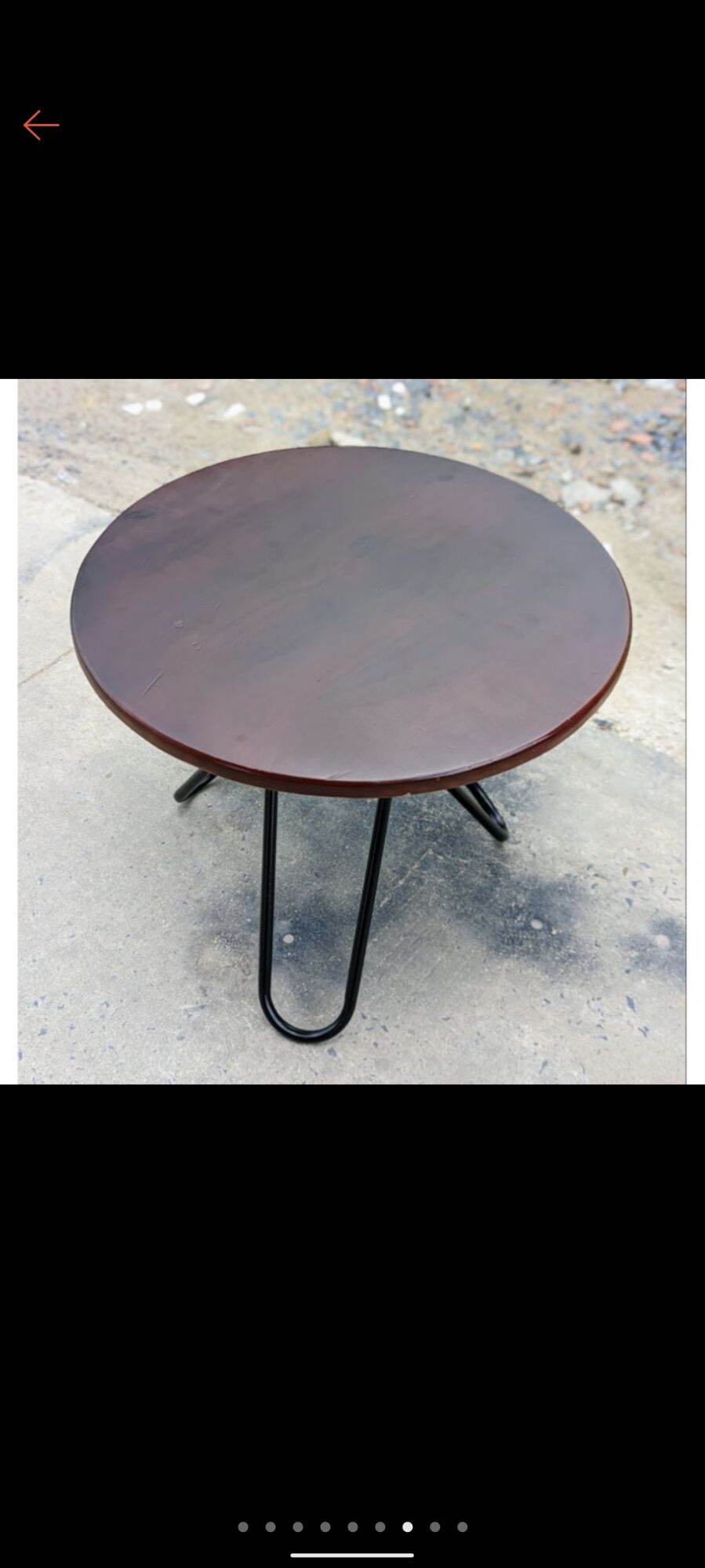 Bàn Gỗ Cao Su Nâu Cánh Gián Mặt 60cm
