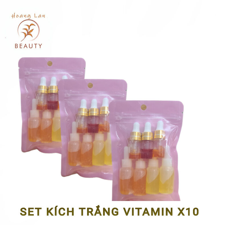 Set kích trắng khử thâm vitamin x10 tặng kèm que