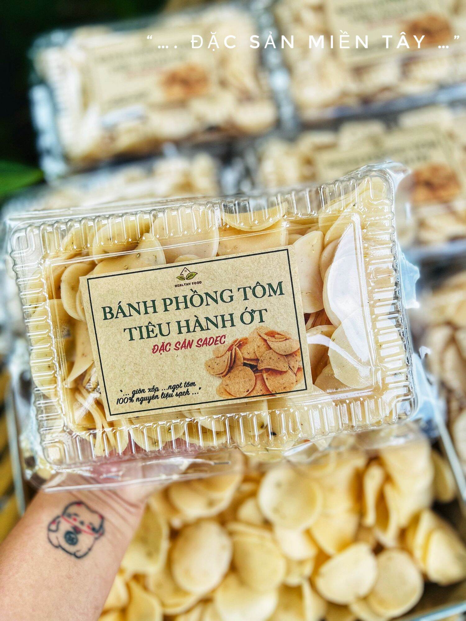 Bánh phồng tôm tiêu hành ớt Đặc Sản Sa Đéc 500g