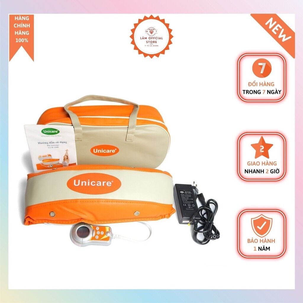 Máy massage bụng, đai massage bụng, giảm mỡ bụng unicare ucw-1002 mbuni