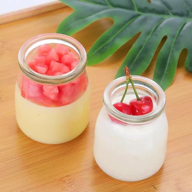 Hũ thủy tinh sữa chua 12 lọ (100ml lùn)