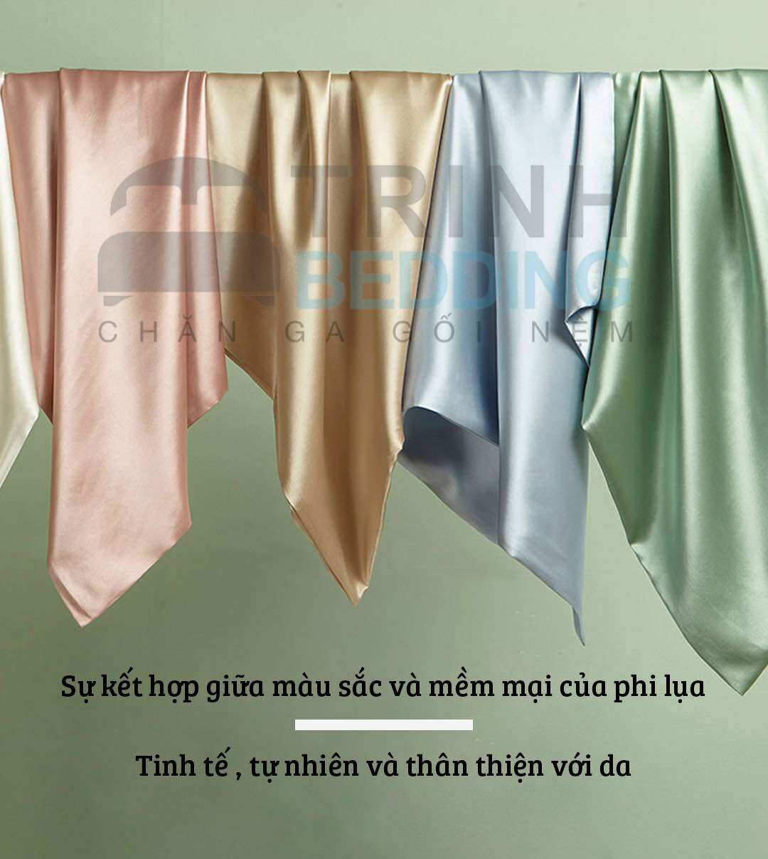 Vỏ Gối Nằm Phi Lụa lạnh Basic 40x60CM. Mát mịn ít bám bụi Trinh Bedding
