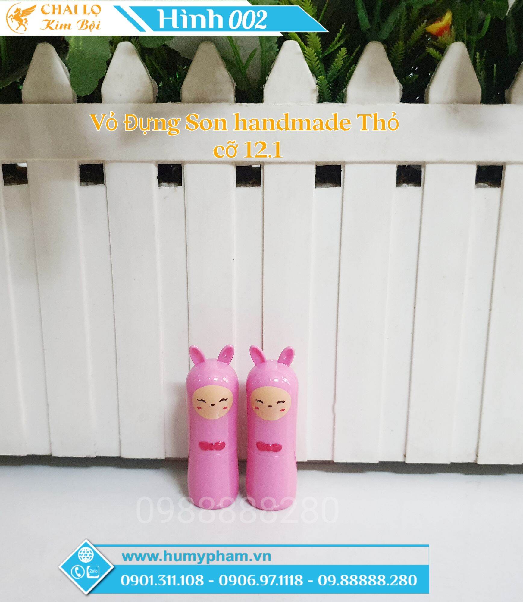 Vỏ đựng son handmade thỏ xinh khuôn 12.1