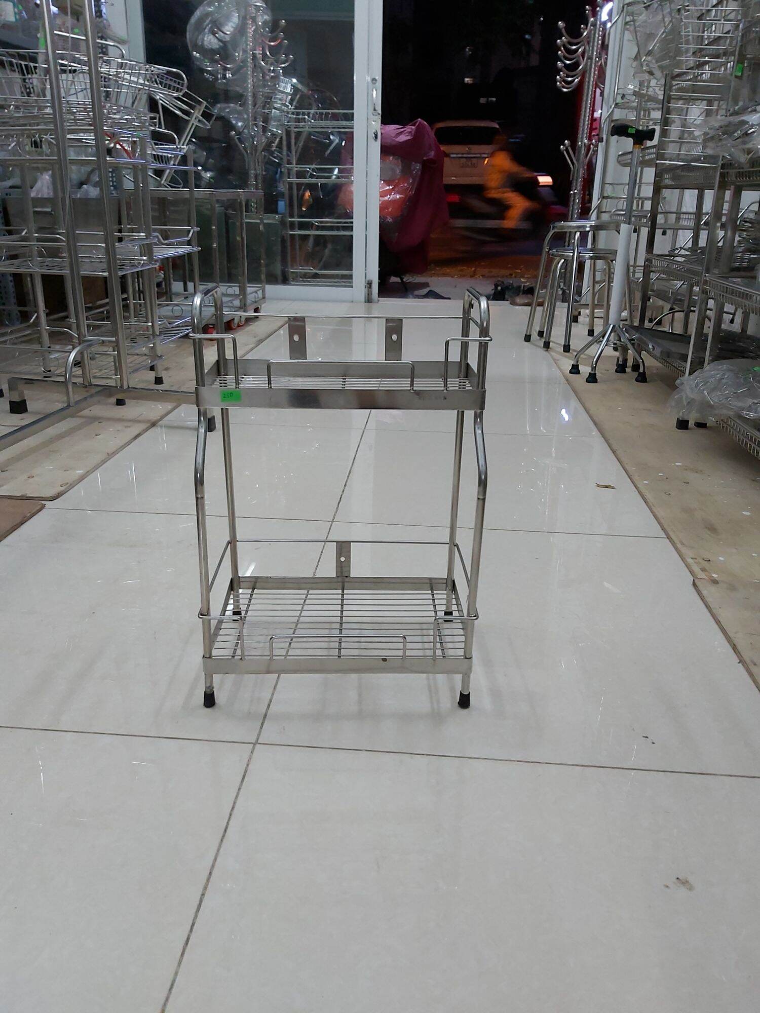Kệ gia vị lệch sus 304 2 tầng