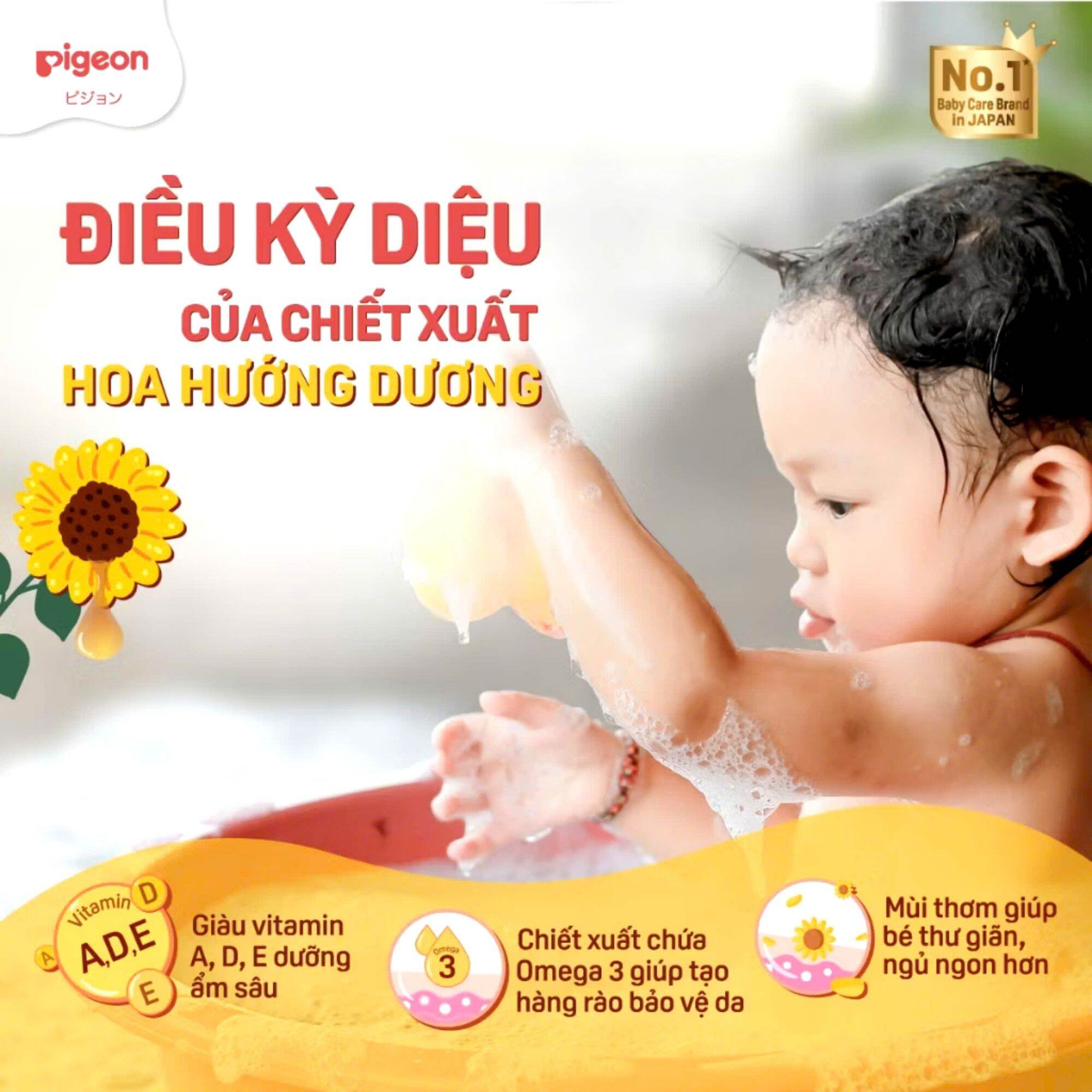 Sữa tắm gội toàn thân Pigeon cho bé 700ml