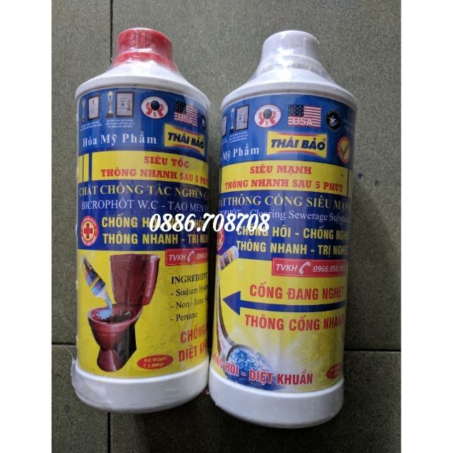 Nước thông cầu,cống cực mạnh thái bảo 1kg6