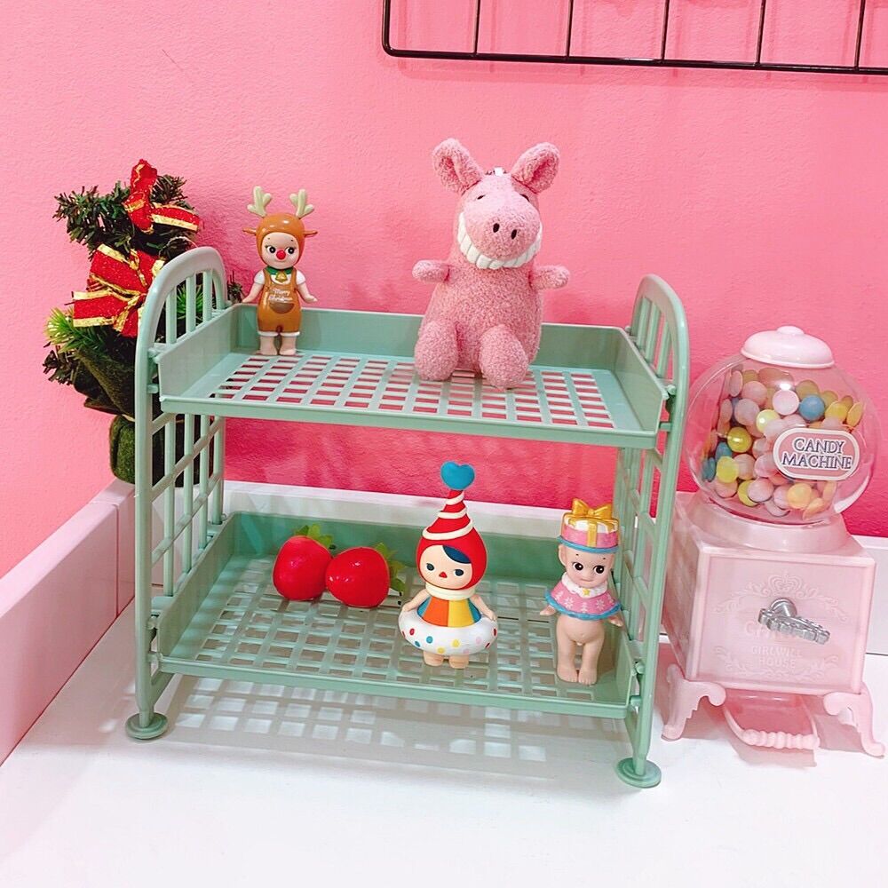Kệ lưới mini để bàn 2 tầng
